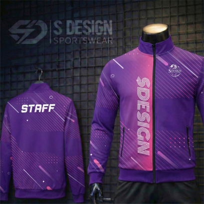 เสื้อกีฬาแจ็คเก็ต พิมพ์ลายทั้งตัว เนื้อผ้า "นาโนเทค" SD 191