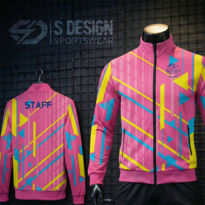 เสื้อกีฬาแจ็คเก็ต พิมพ์ลายทั้งตัว เนื้อผ้า "นาโนเทค" SD 180