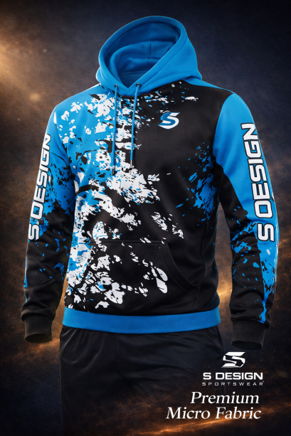 เสื้อกีฬาฮู้ดดี้ พิมพ์ลายทั้งตัว เนื้อผ้า "นาโนเทค" SD 268