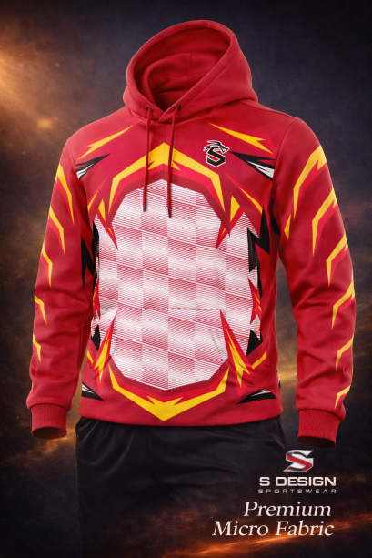 เสื้อกีฬาฮู้ดดี้ พิมพ์ลายทั้งตัว เนื้อผ้า "นาโนเทค" SD 269