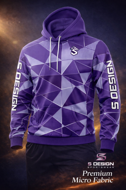 เสื้อกีฬาฮู้ดดี้ พิมพ์ลายทั้งตัว เนื้อผ้า "นาโนเทค" SD 273