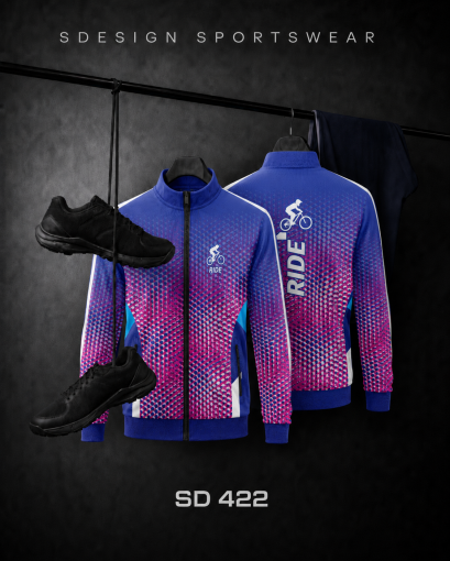 เสื้อกีฬาแจ็คเก็ต พิมพ์ลายทั้งตัว เนื้อผ้า "นาโนเทค" SD 422