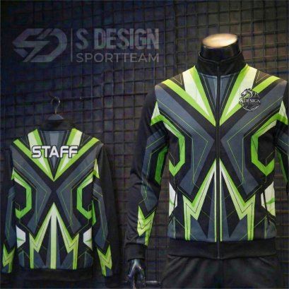 เสื้อกีฬาแจ็คเก็ต พิมพ์ลายทั้งตัว เนื้อผ้า "นาโนเทค" SD 198