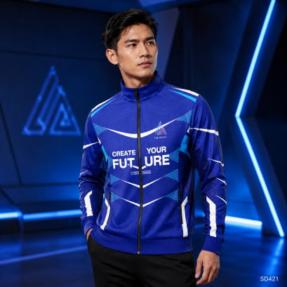 เสื้อกีฬาแจ็คเก็ต พิมพ์ลายทั้งตัว เนื้อผ้า "นาโนเทค" SD 421