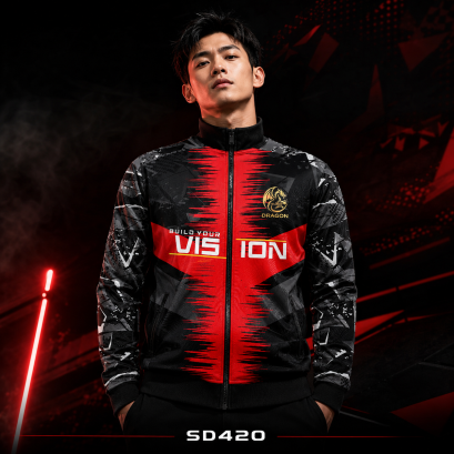 เสื้อกีฬาแจ็คเก็ต พิมพ์ลายทั้งตัว เนื้อผ้า "นาโนเทค" SD 420