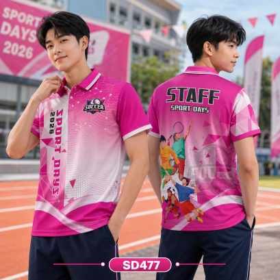 เสื้อกีฬาฟุตบอล พิมพ์ลายทั้งตัว เนื้อผ้า "นาโนเทค" SD-477