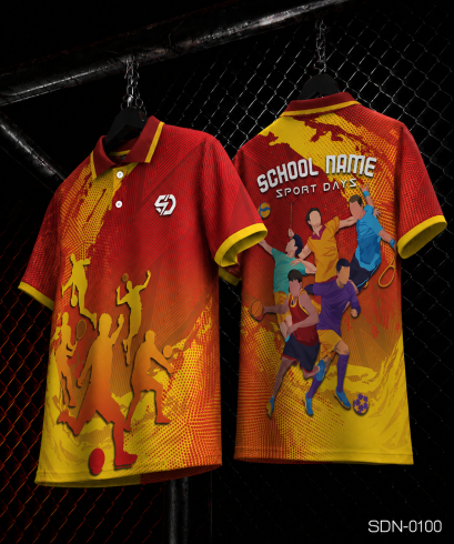 เสื้อกีฬาฟุตบอล พิมพ์ลายทั้งตัว เนื้อผ้า "นาโนเทค" SDN-0100