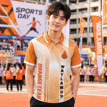 เสื้อกีฬาฟุตบอล พิมพ์ลายทั้งตัว เนื้อผ้า "นาโนเทค" SD-416