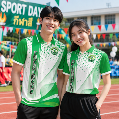 เสื้อกีฬาฟุตบอล พิมพ์ลายทั้งตัว เนื้อผ้า "นาโนเทค" SD-397