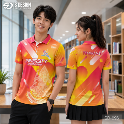 เสื้อกีฬาฟุตบอล พิมพ์ลายทั้งตัว เนื้อผ้า "นาโนเทค" SD096