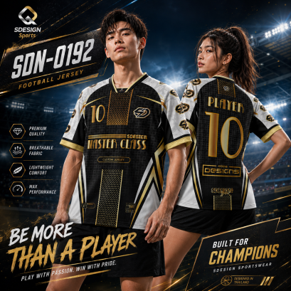 เสื้อกีฬาฟุตบอล พิมพ์ลายทั้งตัว เนื้อผ้า "นาโนเทค"SDN-0192