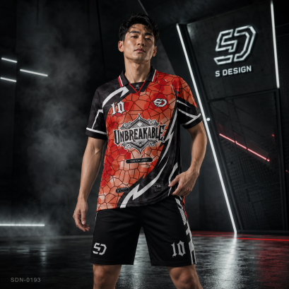 เสื้อกีฬาฟุตบอล พิมพ์ลายทั้งตัว เนื้อผ้า "นาโนเทค"SDN-0193