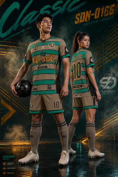 เสื้อกีฬาฟุตบอล พิมพ์ลายทั้งตัว เนื้อผ้า "นาโนเทค"SDN-0166