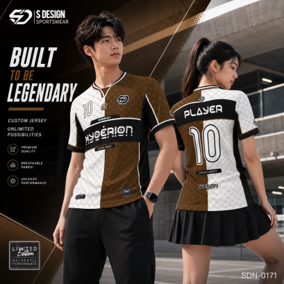 เสื้อกีฬาฟุตบอล พิมพ์ลายทั้งตัว เนื้อผ้า "นาโนเทค"SDN-0171