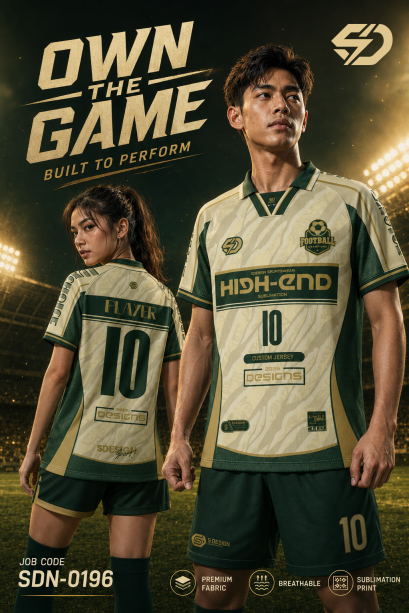 เสื้อกีฬาฟุตบอล พิมพ์ลายทั้งตัว เนื้อผ้า "นาโนเทค"SDN-0196