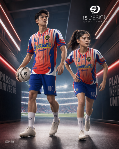 เสื้อกีฬาฟุตบอล พิมพ์ลายทั้งตัว เนื้อผ้า "นาโนเทค"SD-469