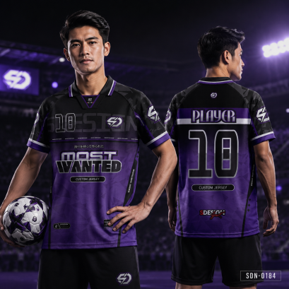 เสื้อกีฬาฟุตบอล พิมพ์ลายทั้งตัว เนื้อผ้า "นาโนเทค"SDN-0184