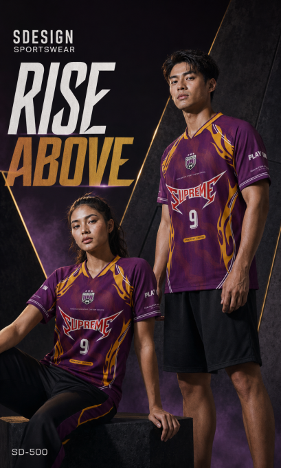 เสื้อกีฬาฟุตบอล พิมพ์ลายทั้งตัว เนื้อผ้า "นาโนเทค"SD-500