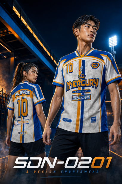 เสื้อกีฬาฟุตบอล พิมพ์ลายทั้งตัว เนื้อผ้า "นาโนเทค"SDN-0201