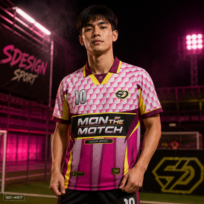 เสื้อกีฬาฟุตบอล พิมพ์ลายทั้งตัว เนื้อผ้า "นาโนเทค"SDN-0187