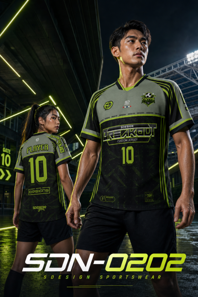 เสื้อกีฬาฟุตบอล พิมพ์ลายทั้งตัว เนื้อผ้า "นาโนเทค"SDN-0202