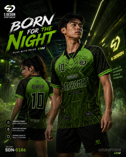 เสื้อกีฬาฟุตบอล พิมพ์ลายทั้งตัว เนื้อผ้า "นาโนเทค"SDN-0186