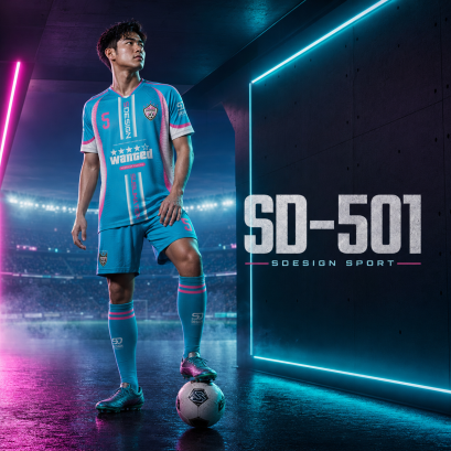 เสื้อกีฬาฟุตบอล พิมพ์ลายทั้งตัว เนื้อผ้า "นาโนเทค"SD-501