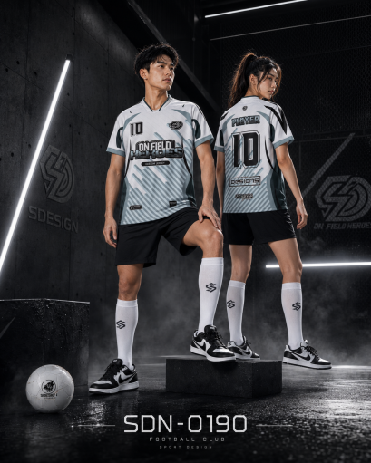 เสื้อกีฬาฟุตบอล พิมพ์ลายทั้งตัว เนื้อผ้า "นาโนเทค"SDN-0190