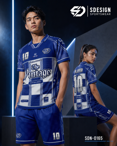 เสื้อกีฬาฟุตบอล พิมพ์ลายทั้งตัว เนื้อผ้า "นาโนเทค"SDN-0108