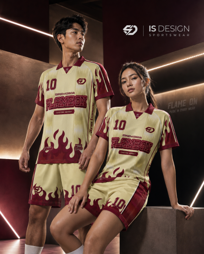 เสื้อกีฬาฟุตบอล พิมพ์ลายทั้งตัว เนื้อผ้า "นาโนเทค"SDN-0106
