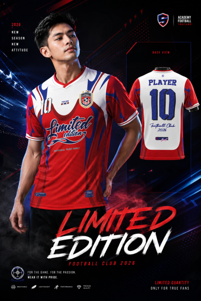 เสื้อกีฬาฟุตบอล พิมพ์ลายทั้งตัว เนื้อผ้า "นาโนเทค"SD 439