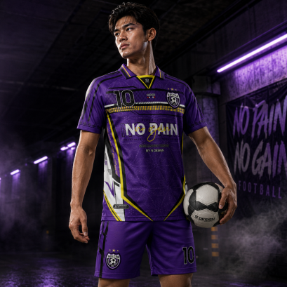 เสื้อกีฬาฟุตบอล พิมพ์ลายทั้งตัว เนื้อผ้า "นาโนเทค"SD 395