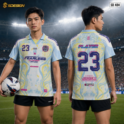เสื้อกีฬาฟุตบอล พิมพ์ลายทั้งตัว เนื้อผ้า "นาโนเทค"SD-484