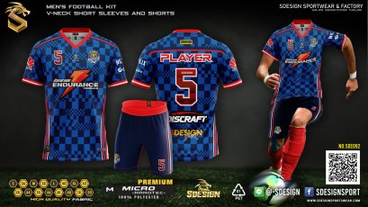 เสื้อกีฬาฟุตบอล พิมพ์ลายทั้งตัว เนื้อผ้า "นาโนเทค" SDE092