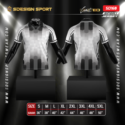 เสื้อกีฬาฟุตบอล พิมพ์ลายทั้งตัว เนื้อผ้า &quot;นาโนเทค&quot;SD160