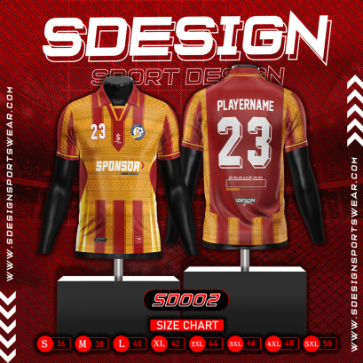 เสื้อกีฬาฟุตบอล พิมพ์ลายทั้งตัว เนื้อผ้า "นาโนเทค" SD002