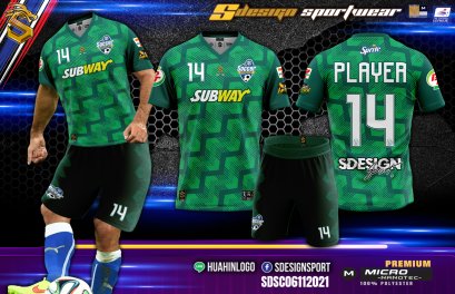 เสื้อกีฬาฟุตบอล พิมพ์ลายทั้งตัว เนื้อผ้า "นาโนเทค" SDE023