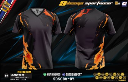 เสื้อกีฬาฟุตบอล พิมพ์ลายทั้งตัว เนื้อผ้า "นาโนเทค" SDSC06-005-04062021