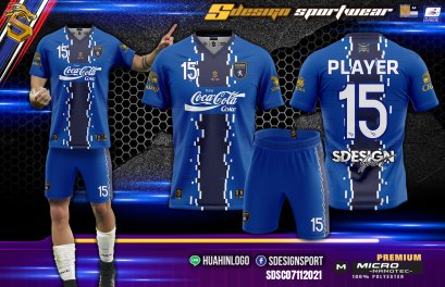 เสื้อกีฬาฟุตบอล พิมพ์ลายทั้งตัว เนื้อผ้า "นาโนเทค" SDE024