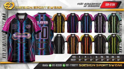 เสื้อกีฬาฟุตบอล พิมพ์ลายทั้งตัว เนื้อผ้า "นาโนเทค"SDN-0104