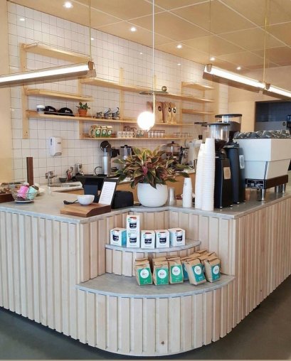 เค้าเตอร์ร้านกาแฟ U shape   ก300/200/300ย90xส100