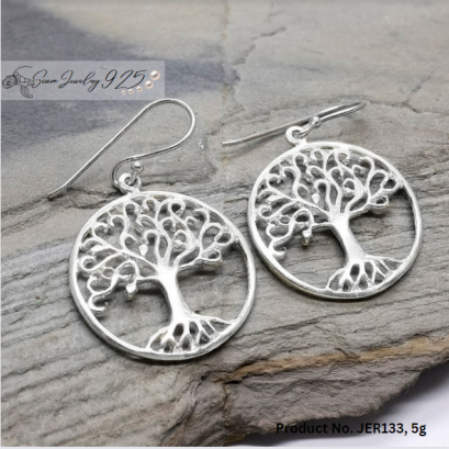 Tree of Life 3rd version Sterling Silver earrings