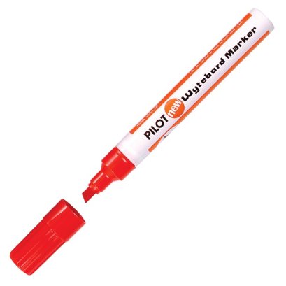 ปากกาไวท์บอร์ด PILOT ปากตัด สีแดง