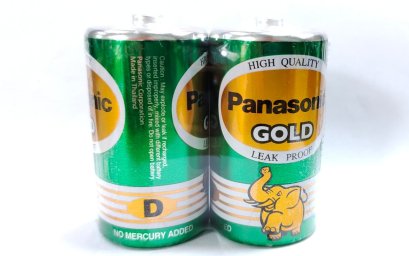 แมงกานีสโกล์ด ขนาด D 2ก้อน เขียว Panasonic R20GT/2SL