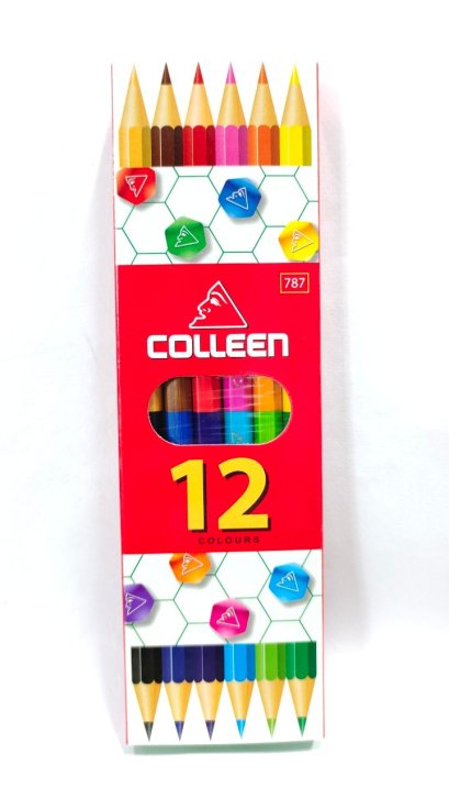 สีไม้ยาว 2หัว 12 สี ตรา Colleen No.787 Coloured Pencils