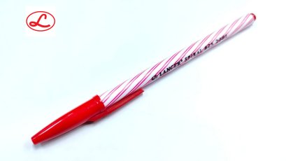 ปากกาลูกลื่น 0.5 มม. หมึกสีแดง แลนเซอร์ สไปรัล 825