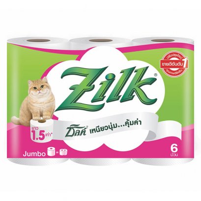 กระดาษทิชชู่ ZILK JUMBO (6ม้วน) (24ม้วน) (สอบถามราคา)