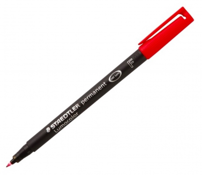 ปากกาเขียนสไลด์ลบไม่ได้ STAEDTLER (F) 318-2 สีแดง