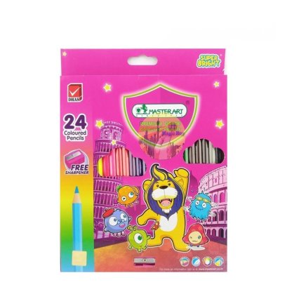 สีไม้ยาว 24สี MASTERART SUPER BRIGHT
