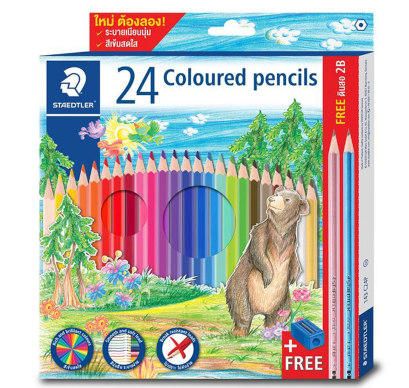 สีไม้ยาว 24สี STAEDTLER 143 C24P